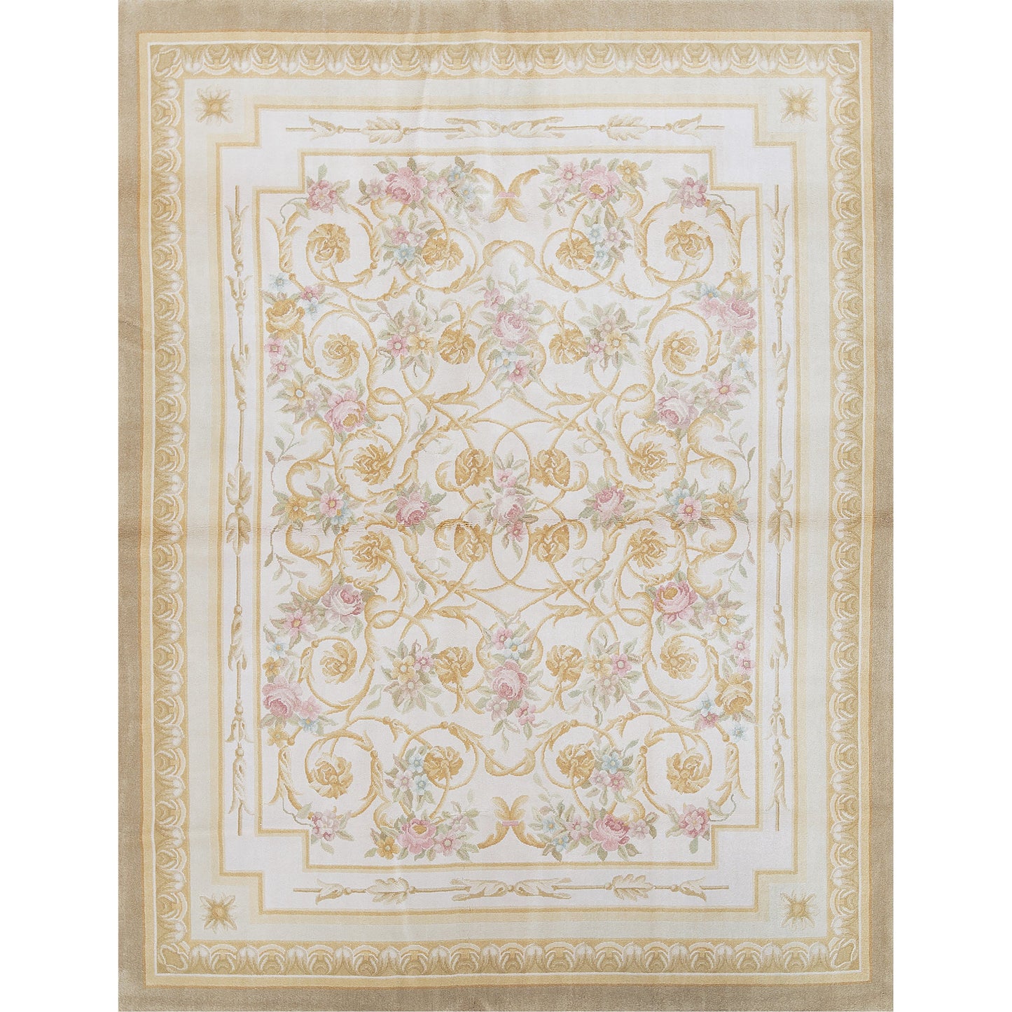 RENAISSANCE SAVONNERIE S-229 IVORY / GOLD 8' X 10'1"