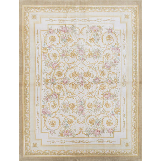 RENAISSANCE SAVONNERIE S-229 IVORY / GOLD 8' X 10'1"