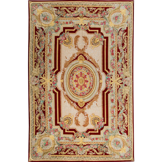 RENAISSANCE SAVONNERIE S-186 IVORY / RED 12' X 18'2"