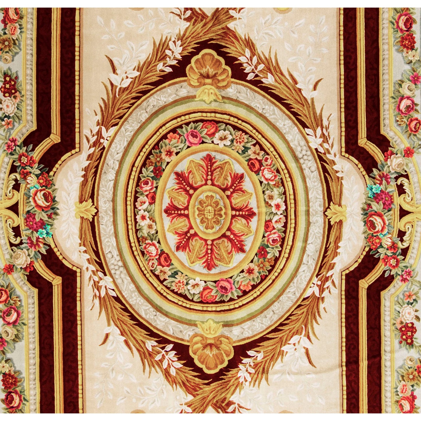 RENAISSANCE SAVONNERIE S-186 IVORY / RED 12' X 18'2"
