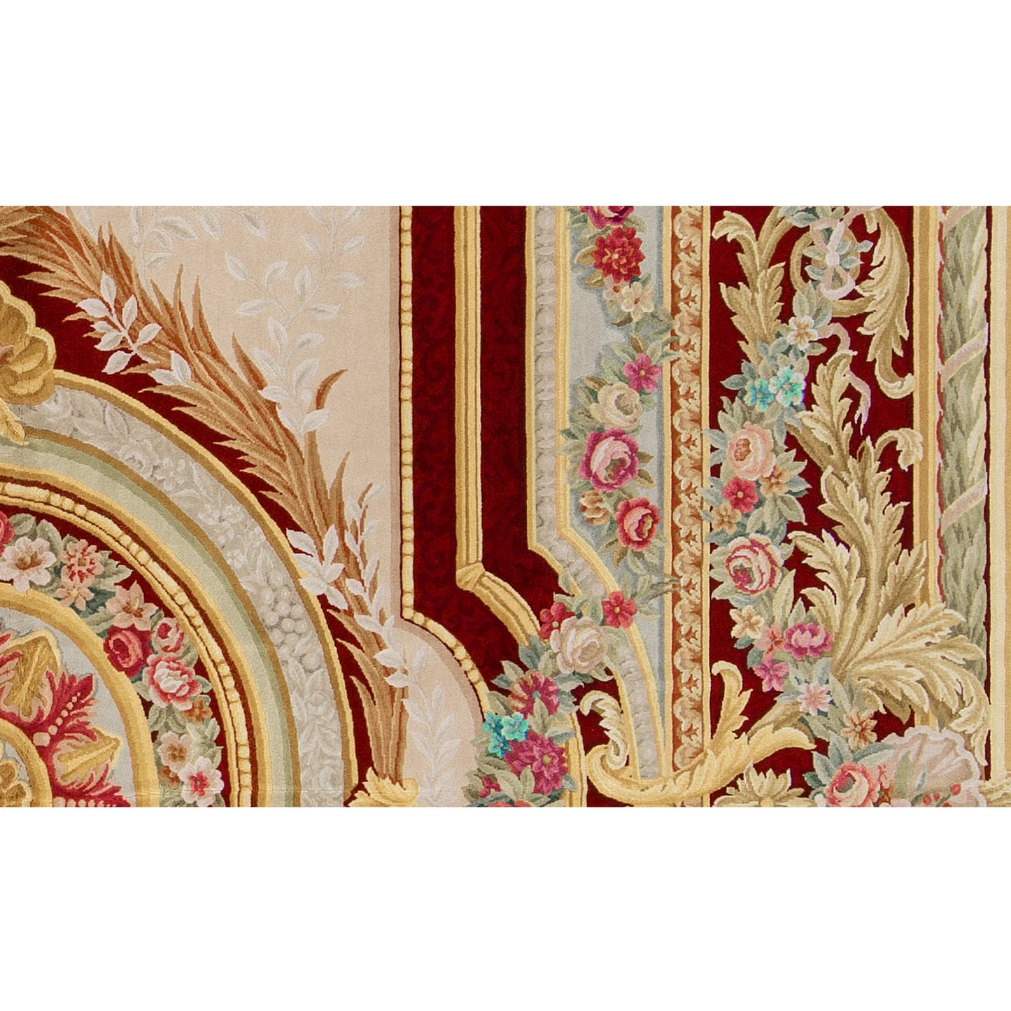 RENAISSANCE SAVONNERIE S-186 IVORY / RED 12' X 18'2"