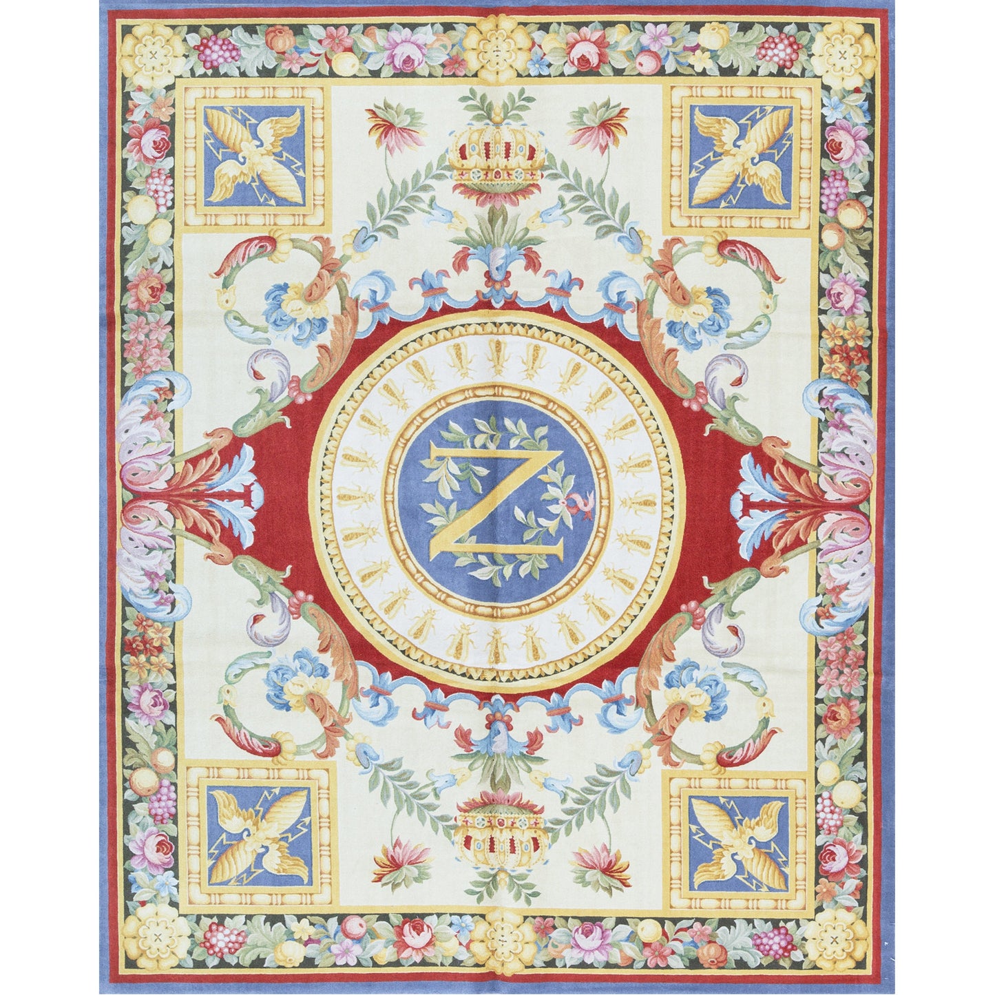 RENAISSANCE SAVONNERIE S-184 IVORY / BLUE 8' X 10'1"