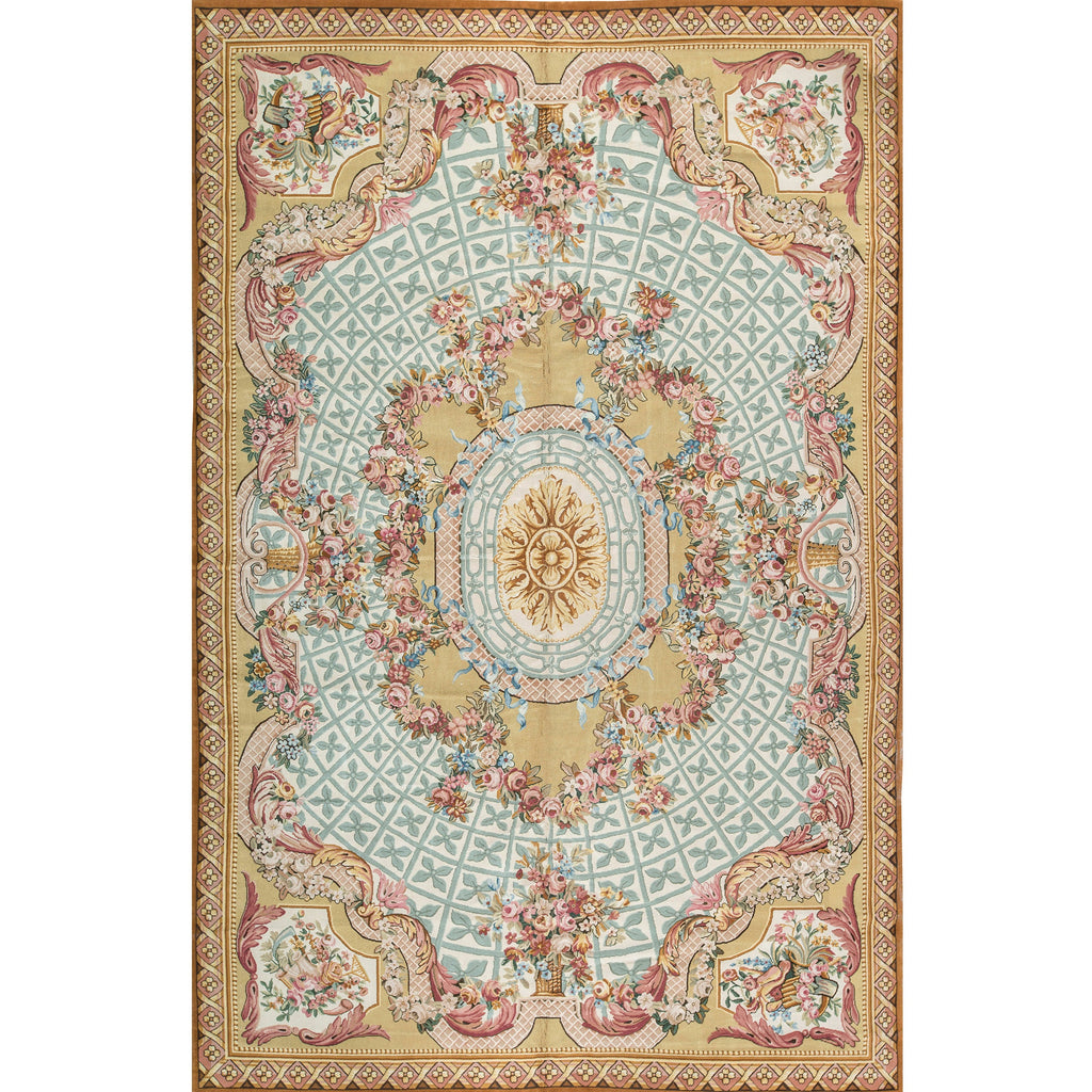 RENAISSANCE SAVONNERIE S-26- IVORY / GOLD 12'7" X 19'11"