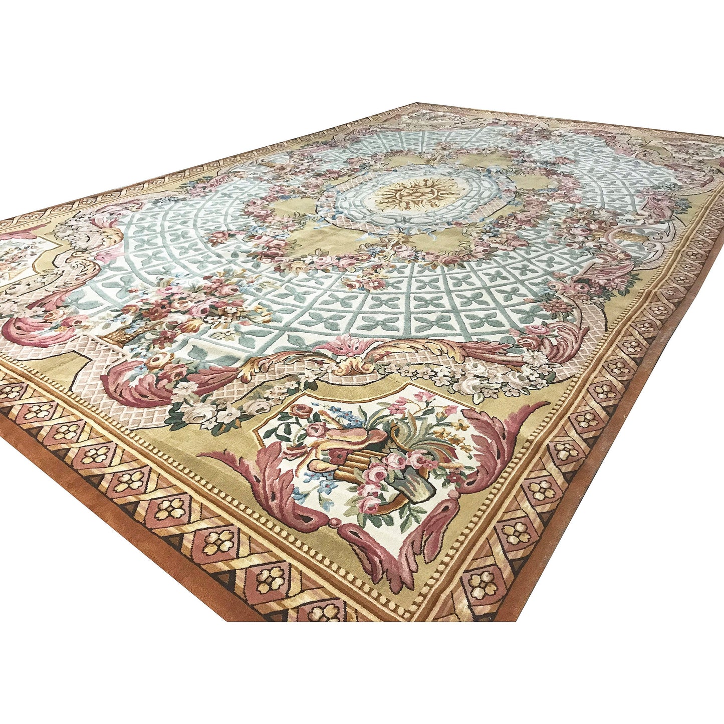 RENAISSANCE SAVONNERIE S-26- IVORY / GOLD 12'7" X 19'11"