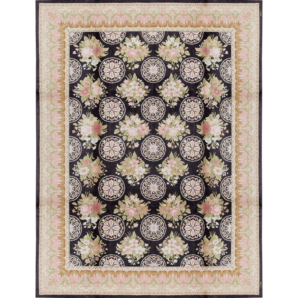 RENAISSANCE SAVONNERIE S178B BLACK / IVORY 9'1" X 12'3"