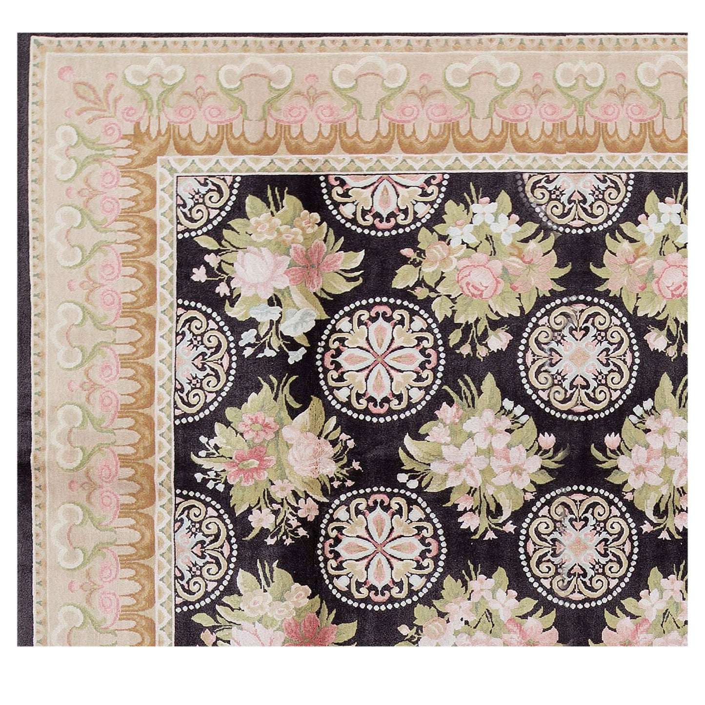 RENAISSANCE SAVONNERIE S178B BLACK / IVORY 9'1" X 12'3"