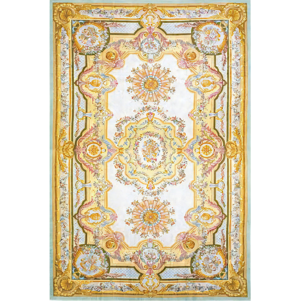 RENAISSANCE SAVONNERIE S-124 IVORY / GREY 12' X 18'1"