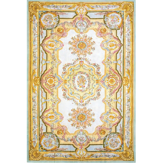 RENAISSANCE SAVONNERIE S-124 IVORY / GREY 12' X 18'1"