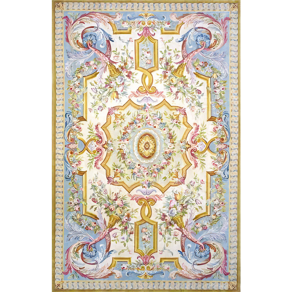 RENAISSANCE SAVONNERIE S-153 IVORY / BLUE 14'1" X 21'10"