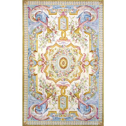 RENAISSANCE SAVONNERIE S-153 IVORY / BLUE 14'1" X 21'10"