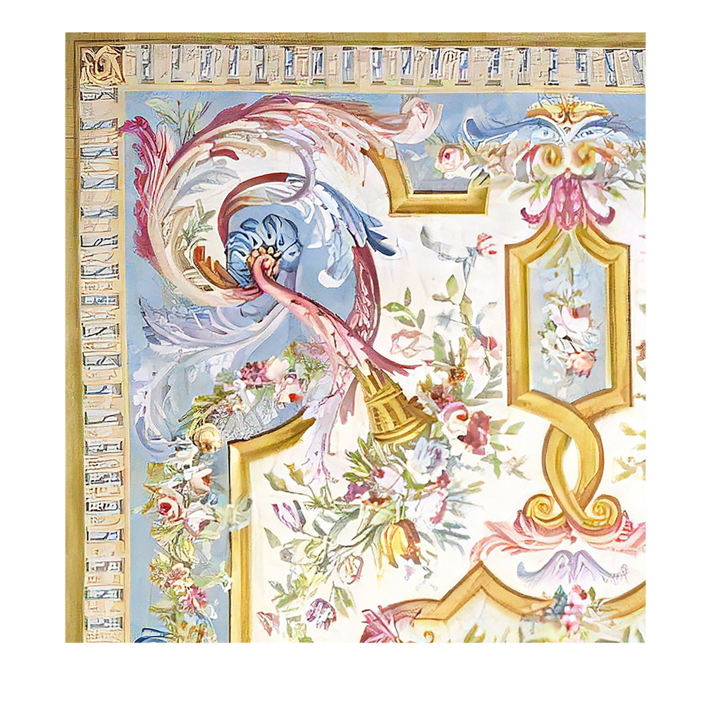 RENAISSANCE SAVONNERIE S-153 IVORY / BLUE 14'1" X 21'10"