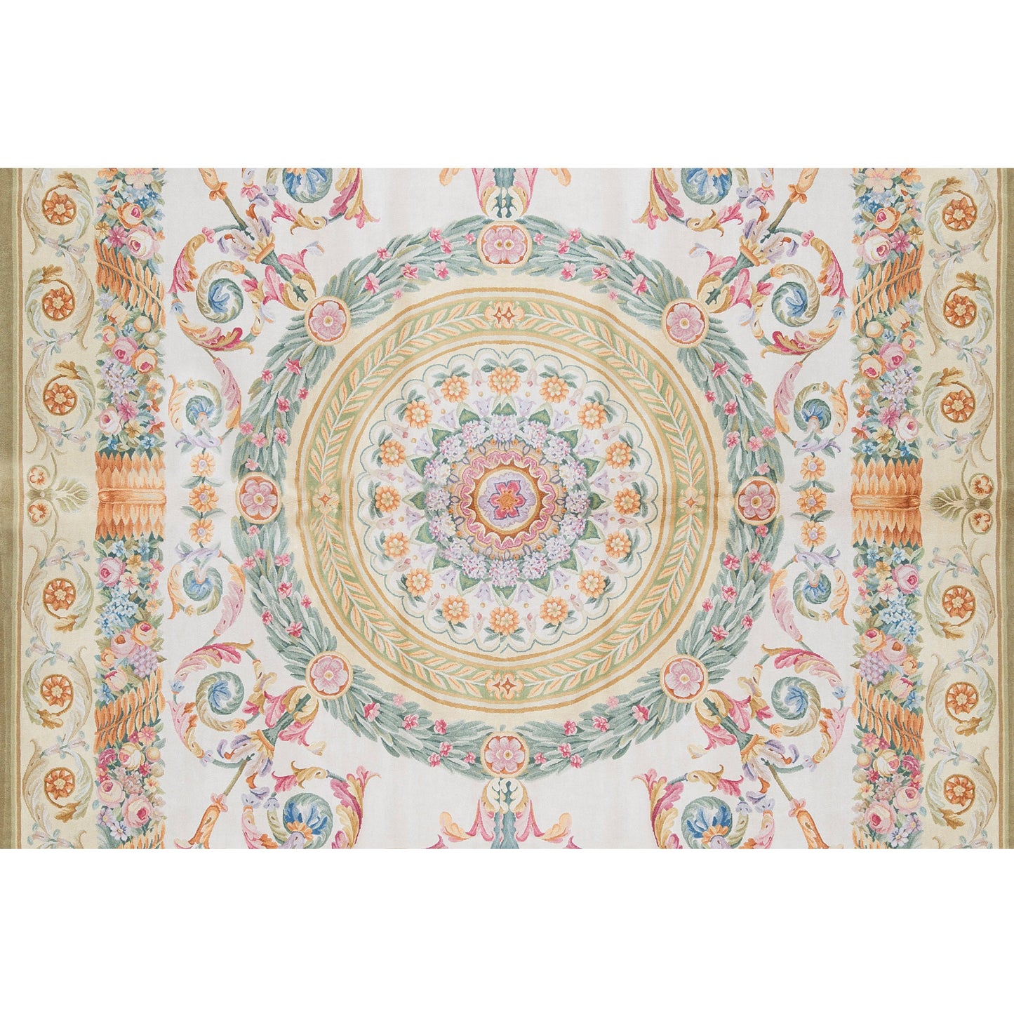 RENAISSANCE SAVONNERIE S170A IVORY / LIGHT GREEN 11'1" X 16'