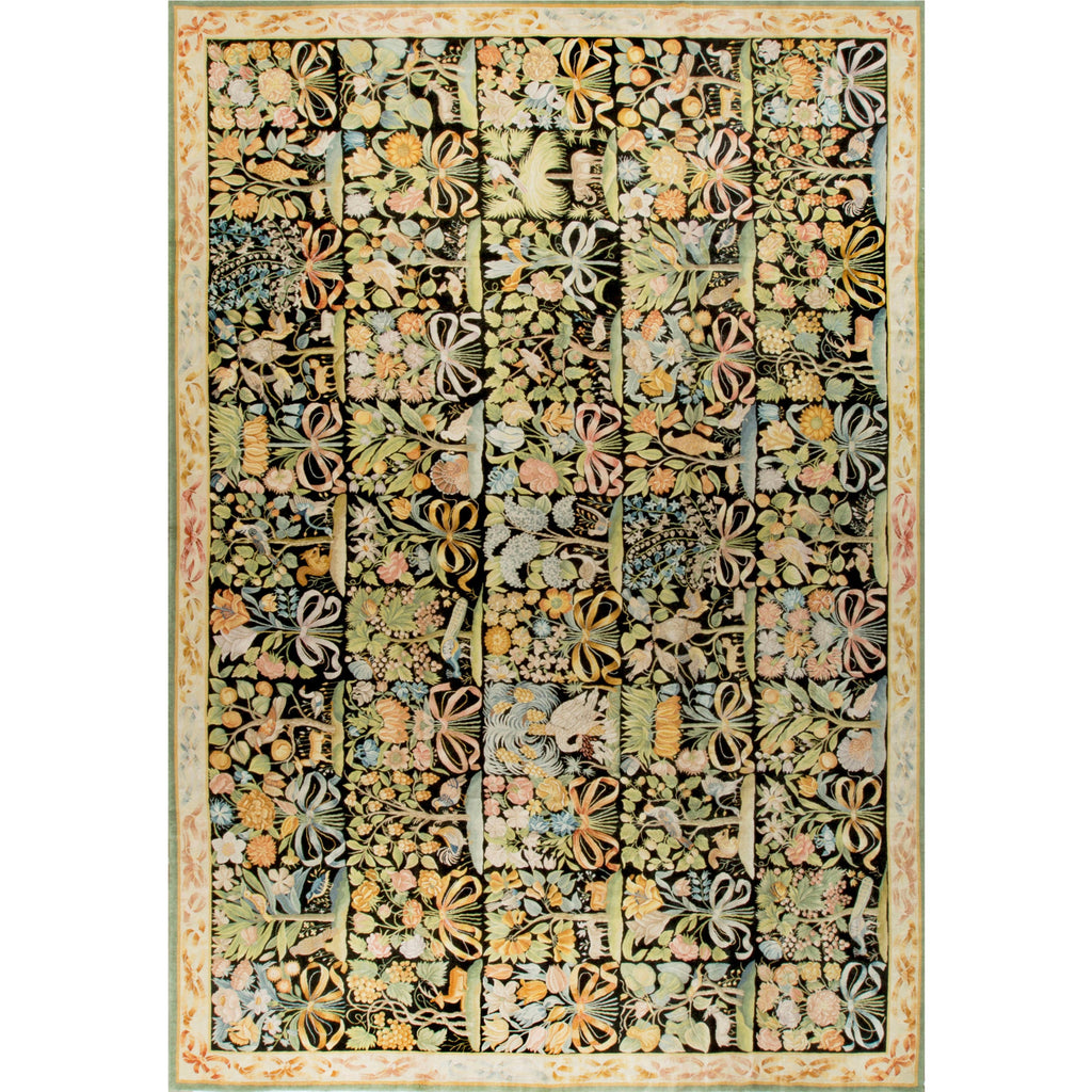 RENAISSANCE SAVONNERIE S-126 MULTI / BLACK 12'4" X 18'5"