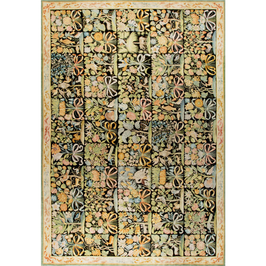 RENAISSANCE SAVONNERIE S-126 MULTI / BLACK 12'4" X 18'5"