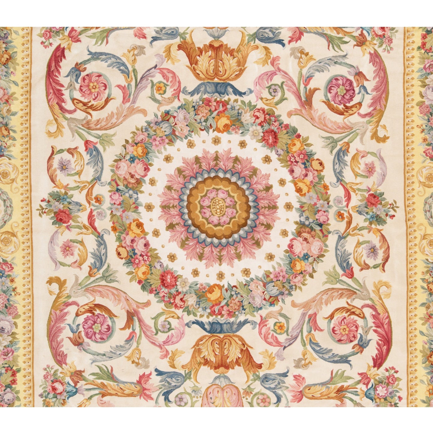 RENAISSANCE SAVONNERIE S-73- IVORY / GOLD 11' X 16'