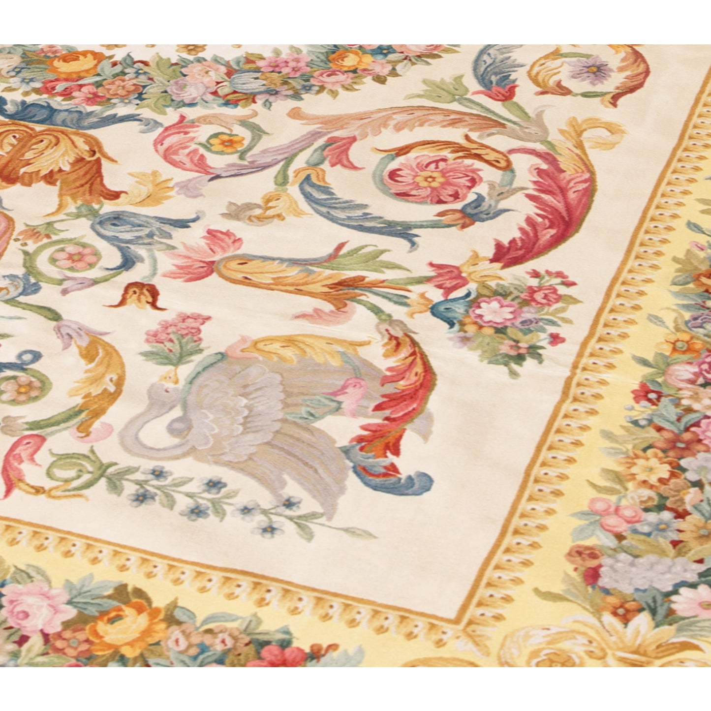 RENAISSANCE SAVONNERIE S-73- IVORY / GOLD 11' X 16'