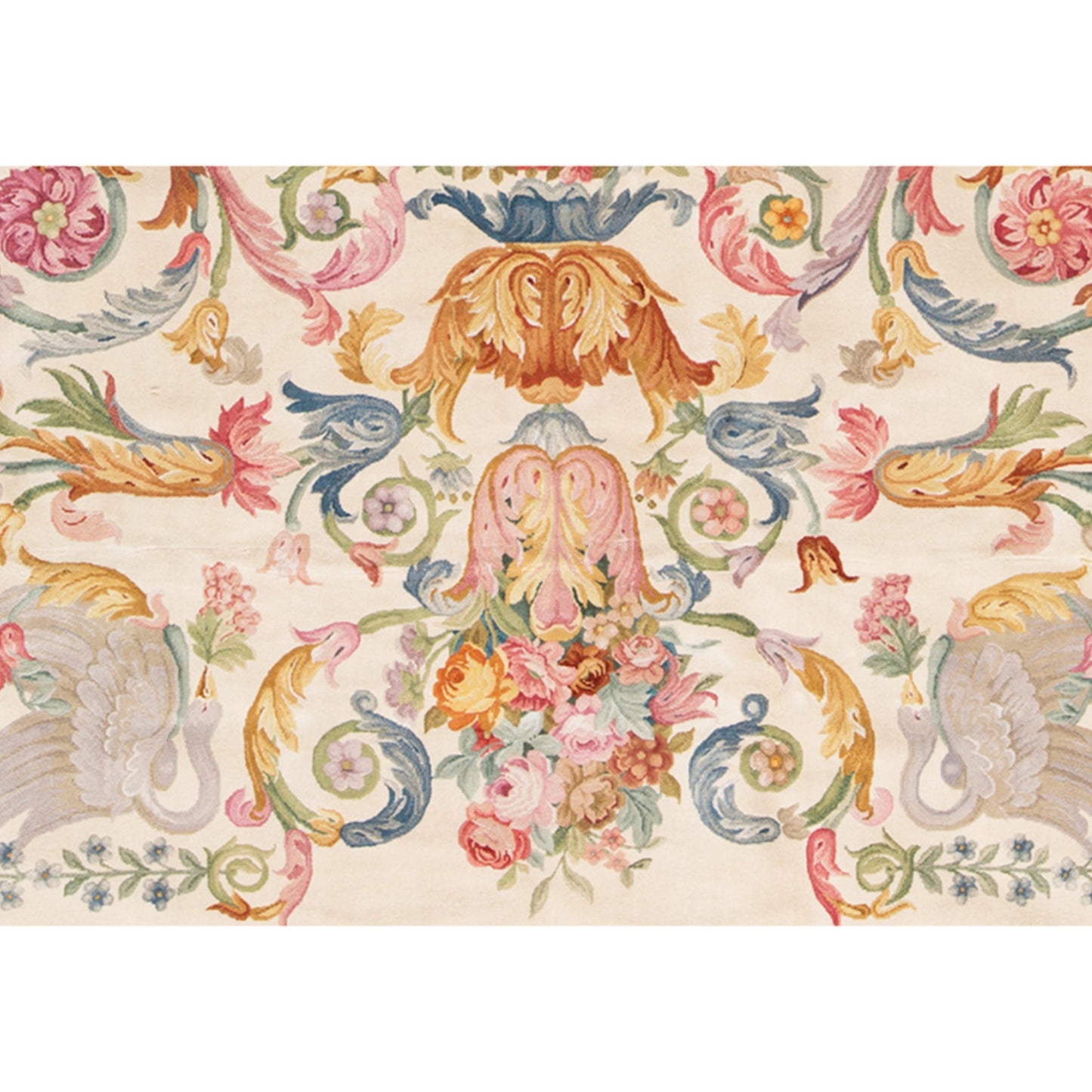 RENAISSANCE SAVONNERIE S-73- IVORY / GOLD 11' X 16'
