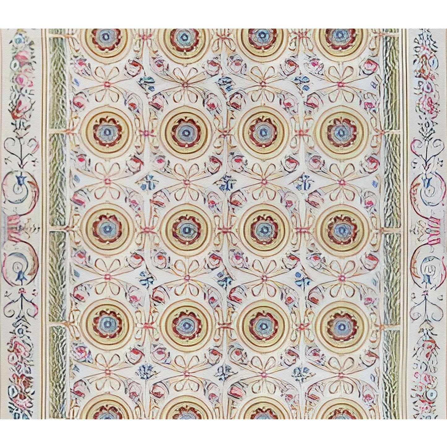RENAISSANCE SAVONNERIE S-187 IVORY / GREEN 11' X 15'2"