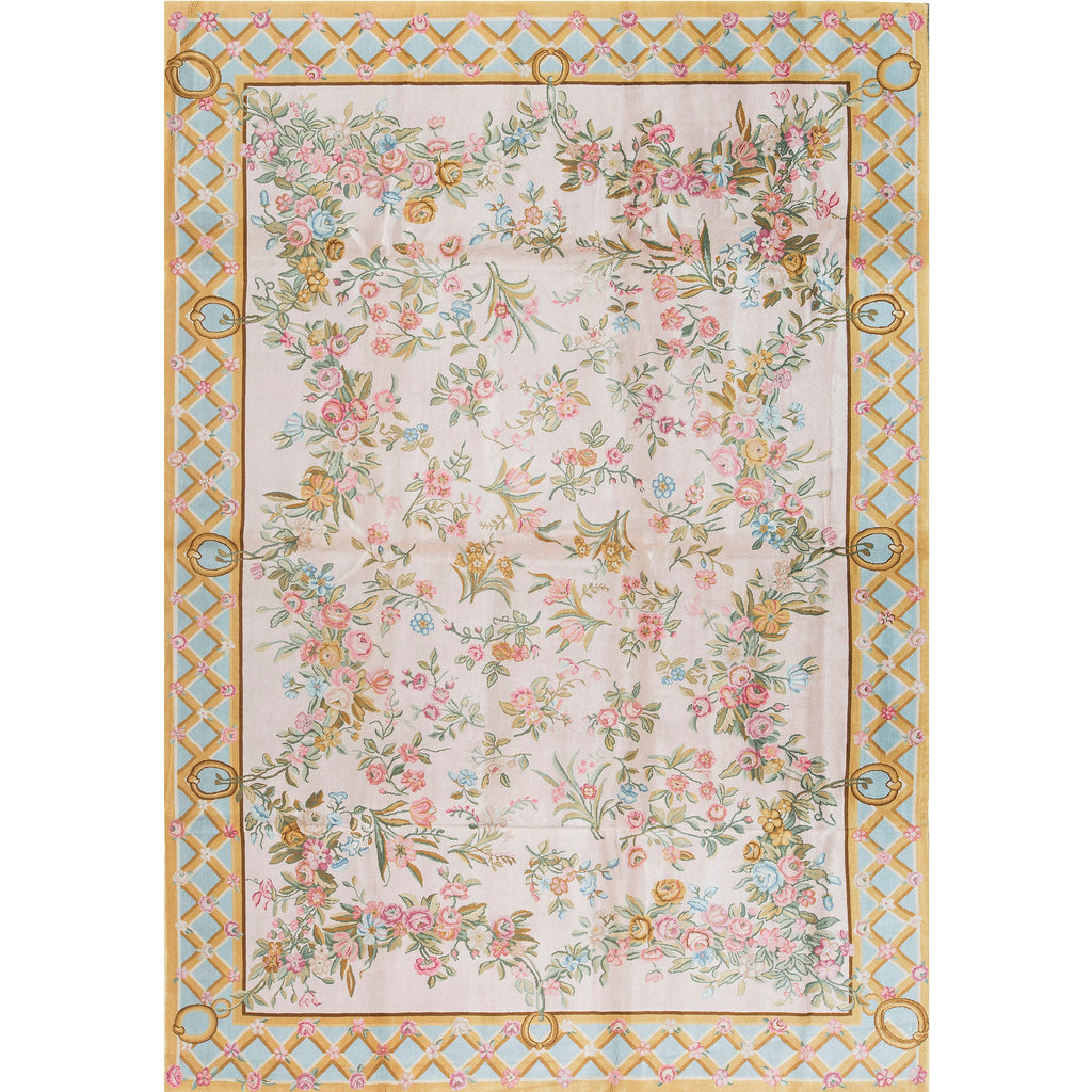 RENAISSANCE SAVONNERIE S42-- BEIGE / BLUE 10'11" X 16'