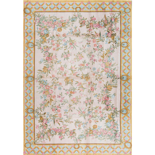 RENAISSANCE SAVONNERIE S42-- BEIGE / BLUE 10'11" X 16'