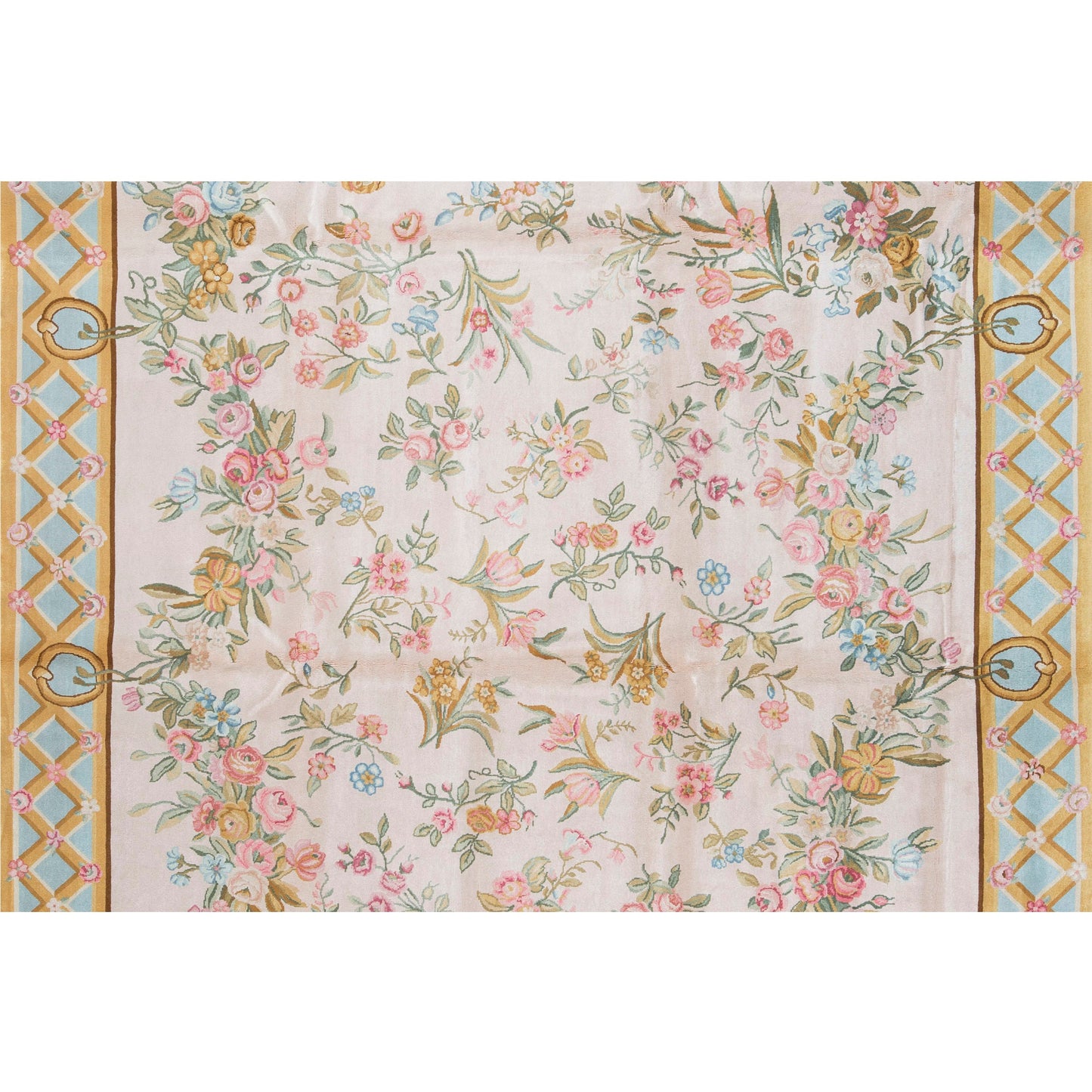 RENAISSANCE SAVONNERIE S42-- BEIGE / BLUE 10'11" X 16'