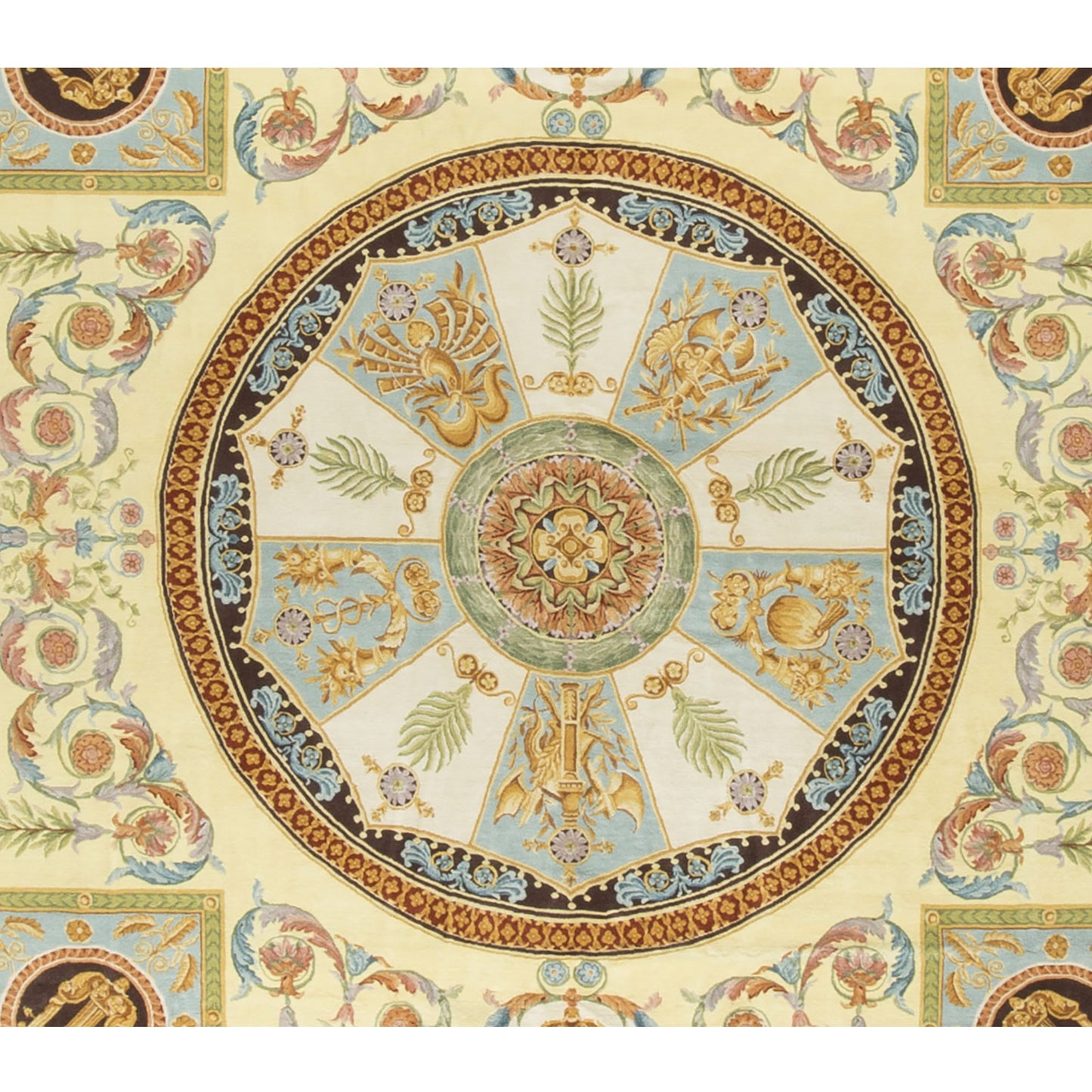 RENAISSANCE SAVONNERIE S-82- GREEN 12'8" X 12'8"