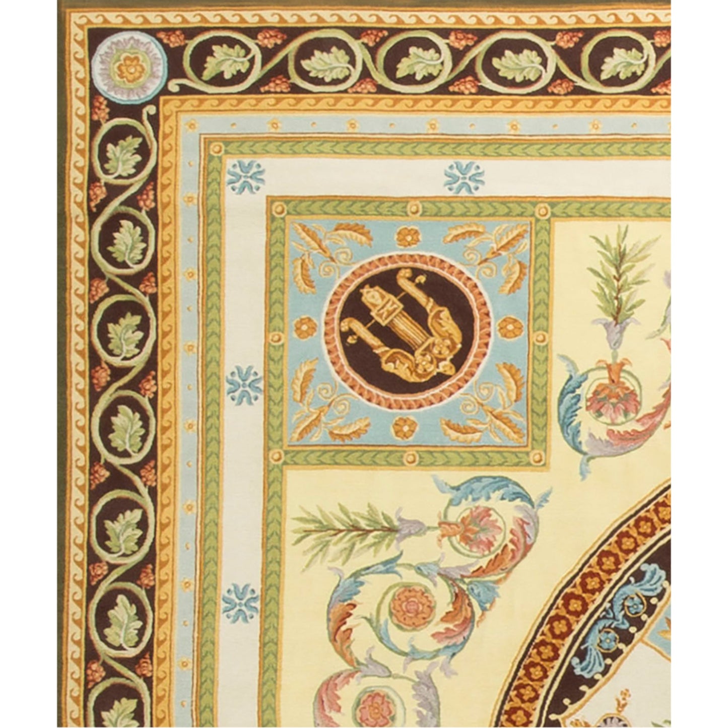RENAISSANCE SAVONNERIE S-82- GREEN 12'8" X 12'8"