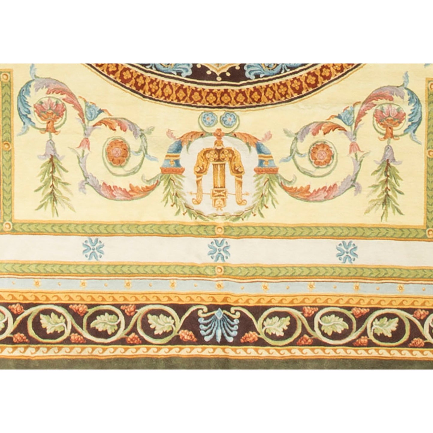 RENAISSANCE SAVONNERIE S-82- GREEN 12'8" X 12'8"
