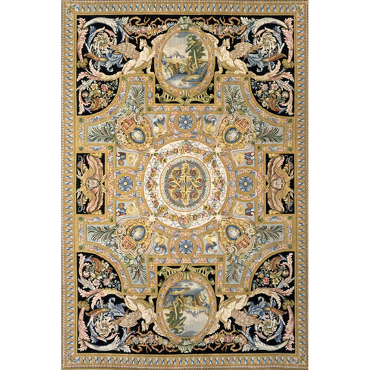 RENAISSANCE SAVONNERIE S-179 BROWN / IVORY 15'5" X 23'5"