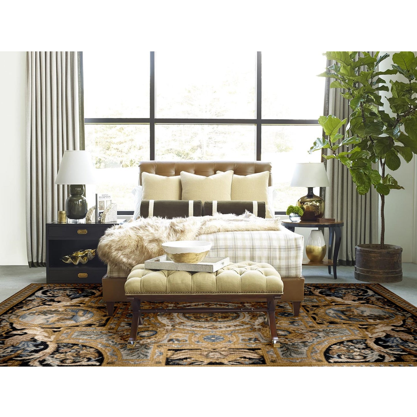 RENAISSANCE SAVONNERIE S-179 BROWN / IVORY 15'5" X 23'5"