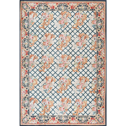 RENAISSANCE SAVONNERIE S-142 IVORY / NAVY 11' X 16'