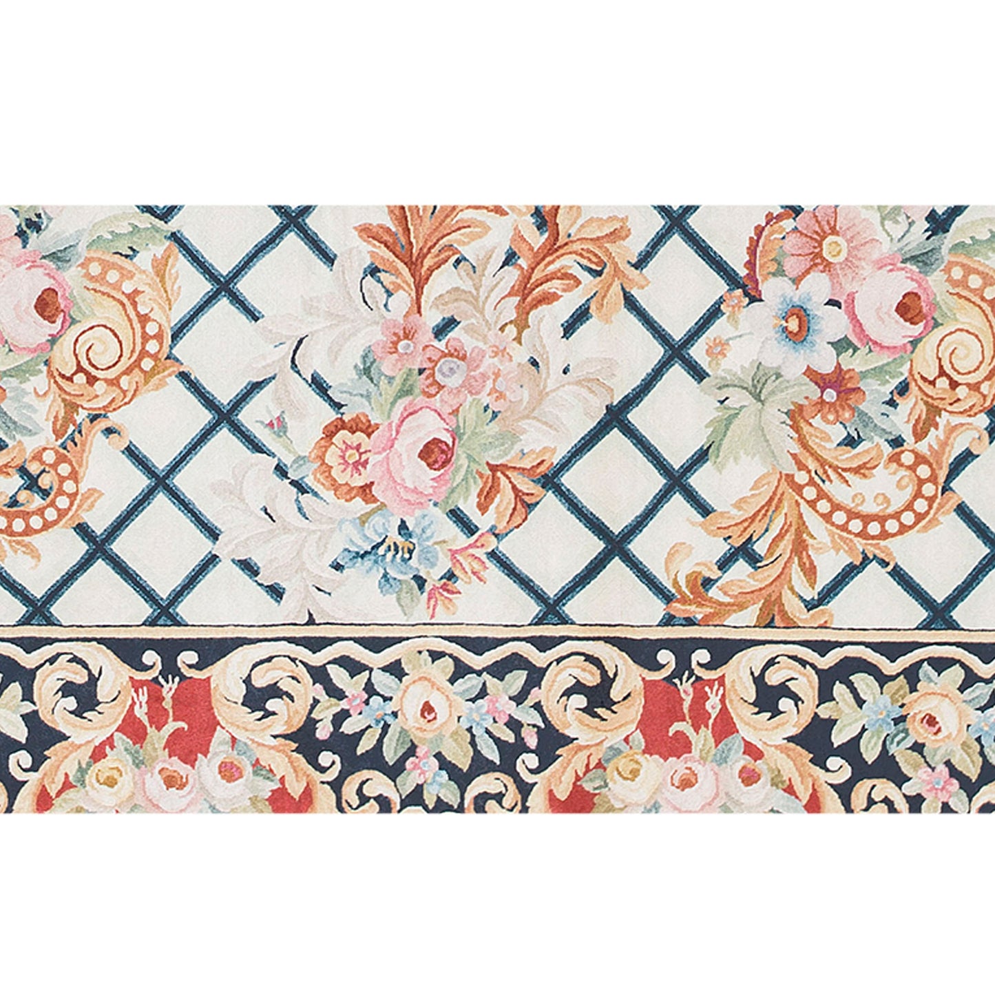 RENAISSANCE SAVONNERIE S-142 IVORY / NAVY 11' X 16'