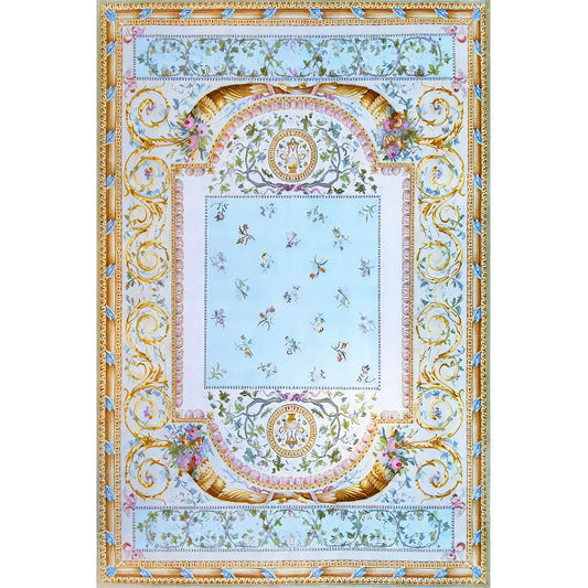 RENAISSANCE SAVONNERIE S-224 LIGHT BLUE / IVORY 14' X 20'