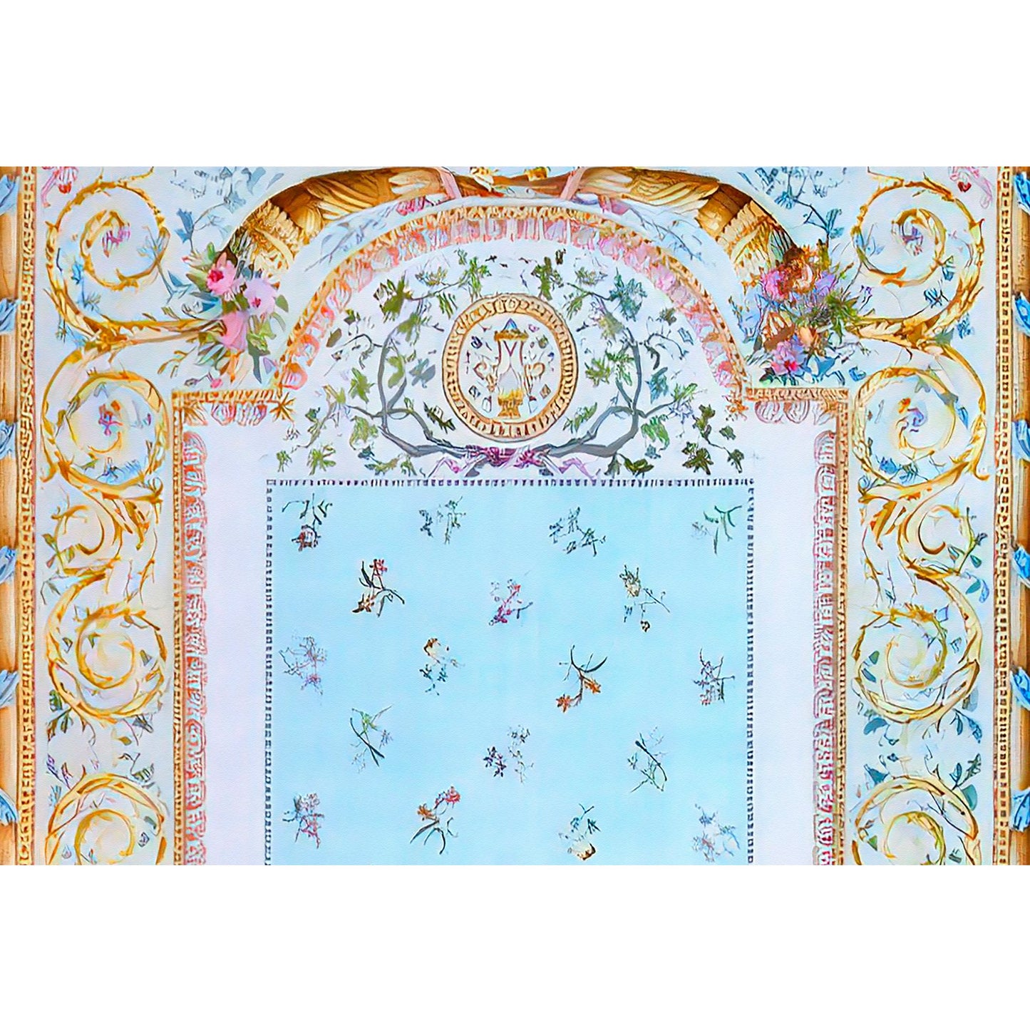 RENAISSANCE SAVONNERIE S-224 LIGHT BLUE / IVORY 14' X 20'