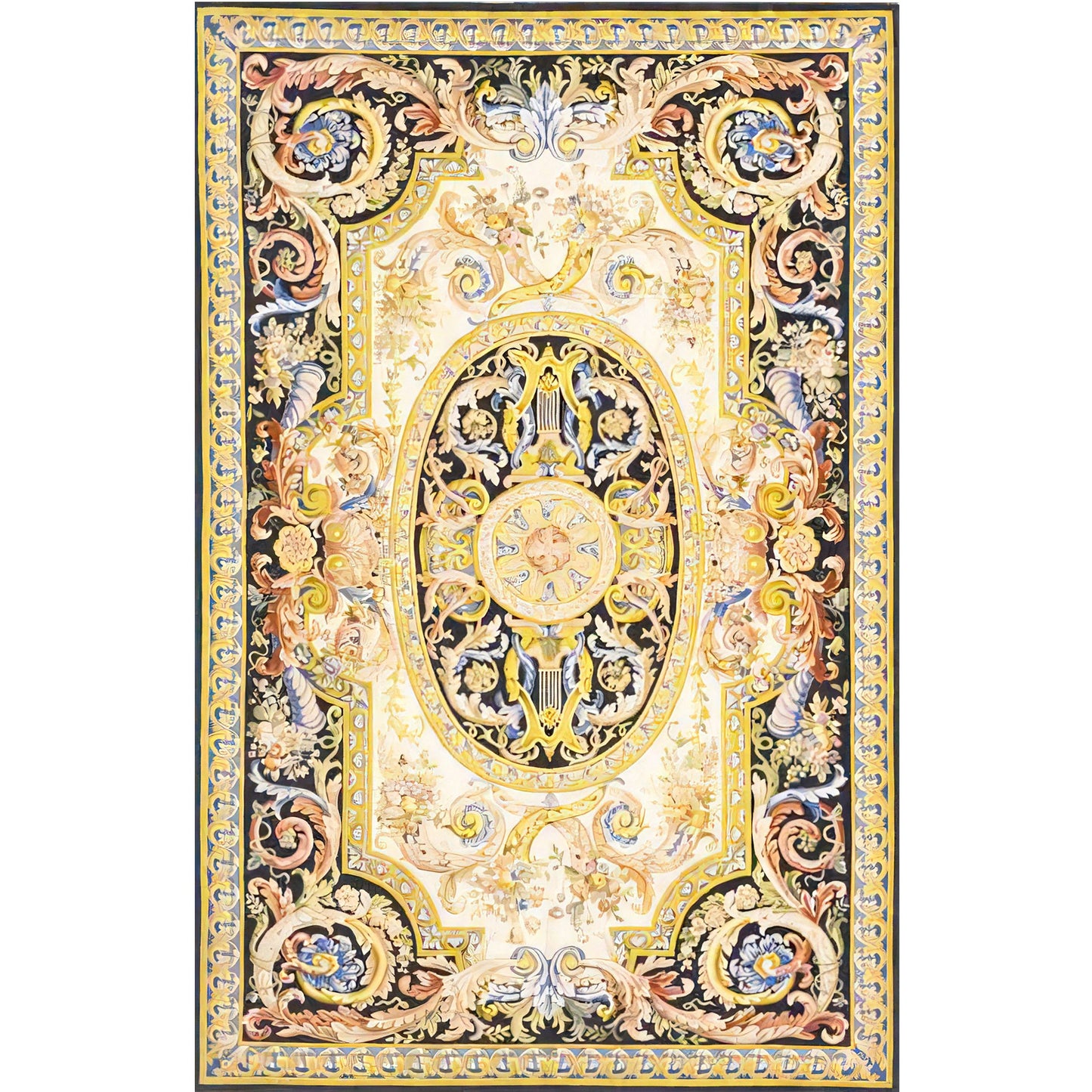 RENAISSANCE SAVONNERIE S-25- BROWN / BROWN 13'11" X 21'9"