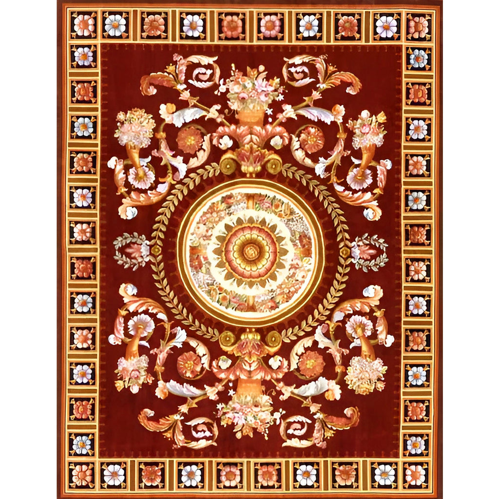 RENAISSANCE SAVONNERIE S131R RED / GOLD 12'1" X 15'7"
