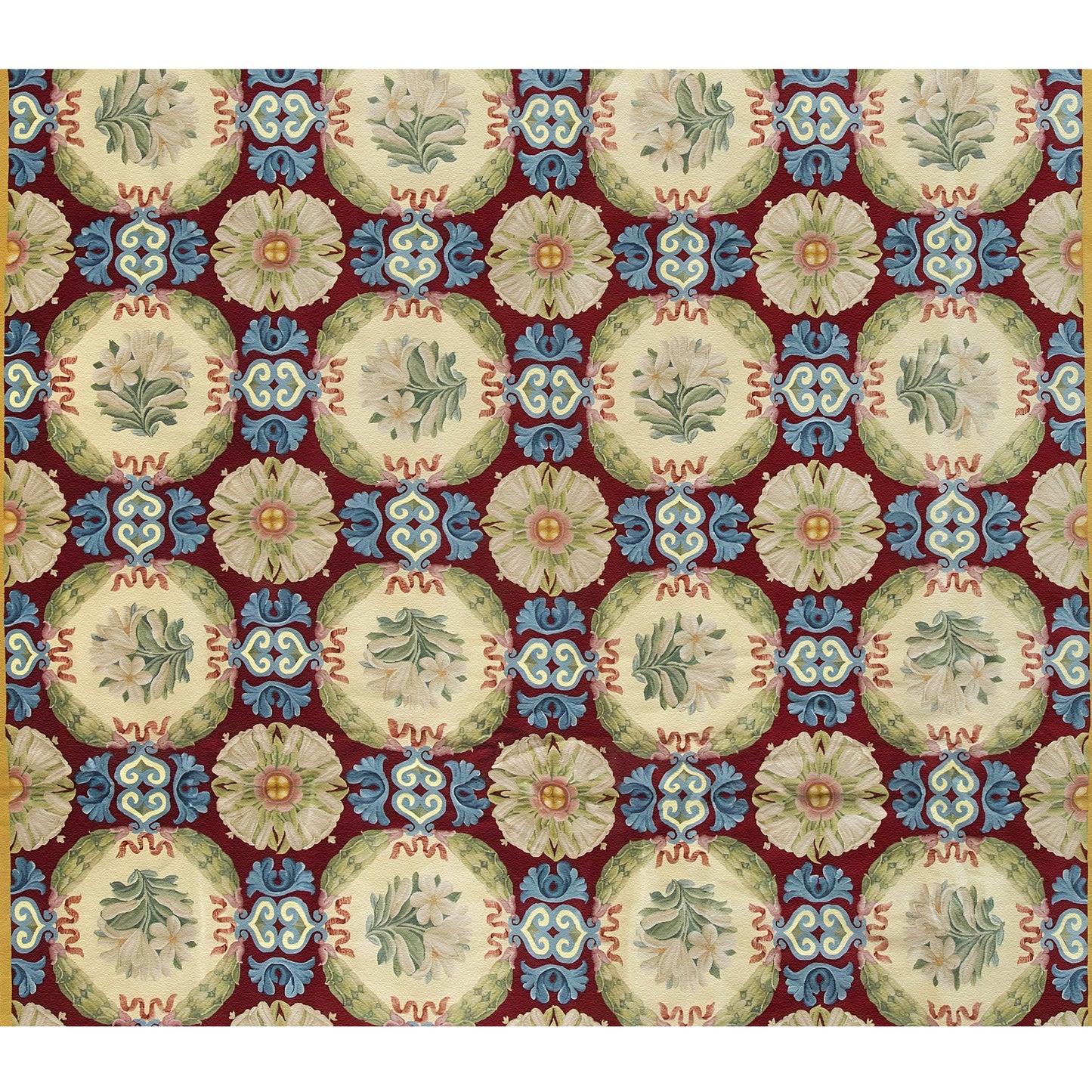 RENAISSANCE SAVONNERIE SS60- RED / IVORY 12'3" X 15'