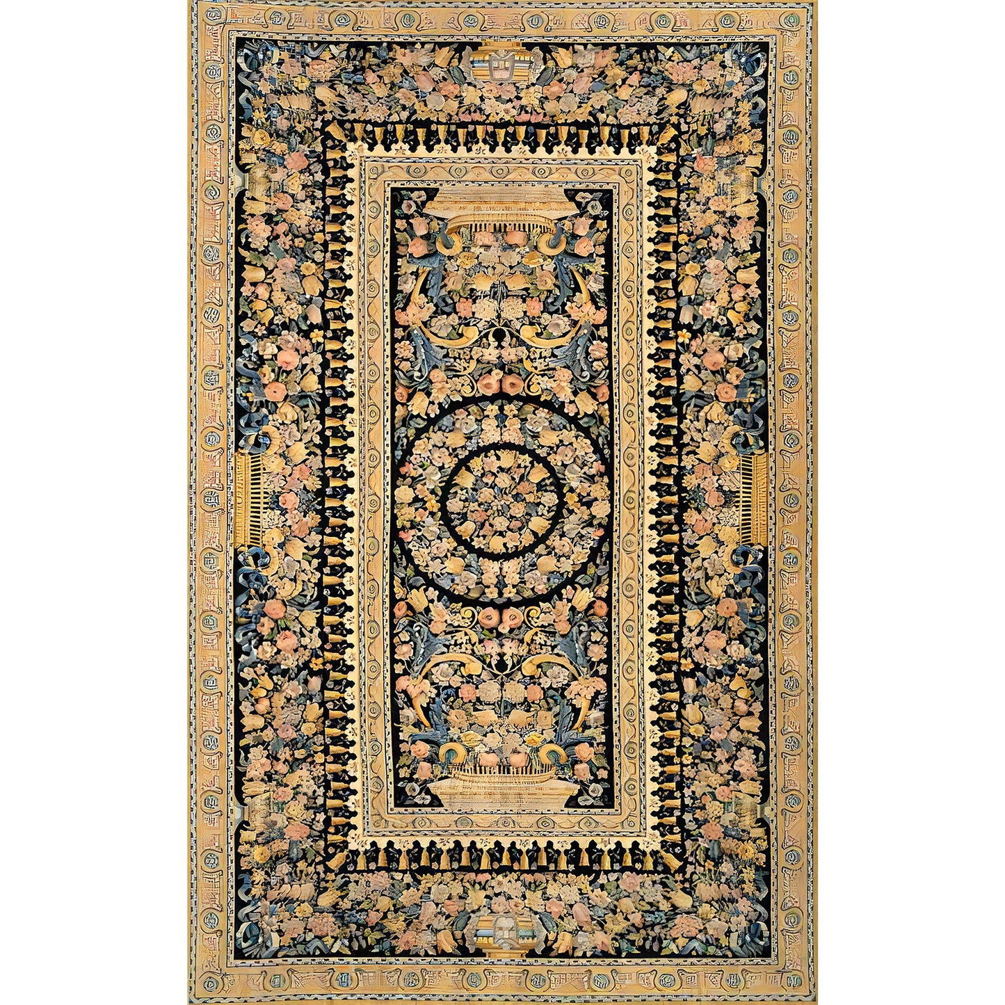 RENAISSANCE SAVONNERIE S-20- MULTI / BROWN 13'3" X 20'4"