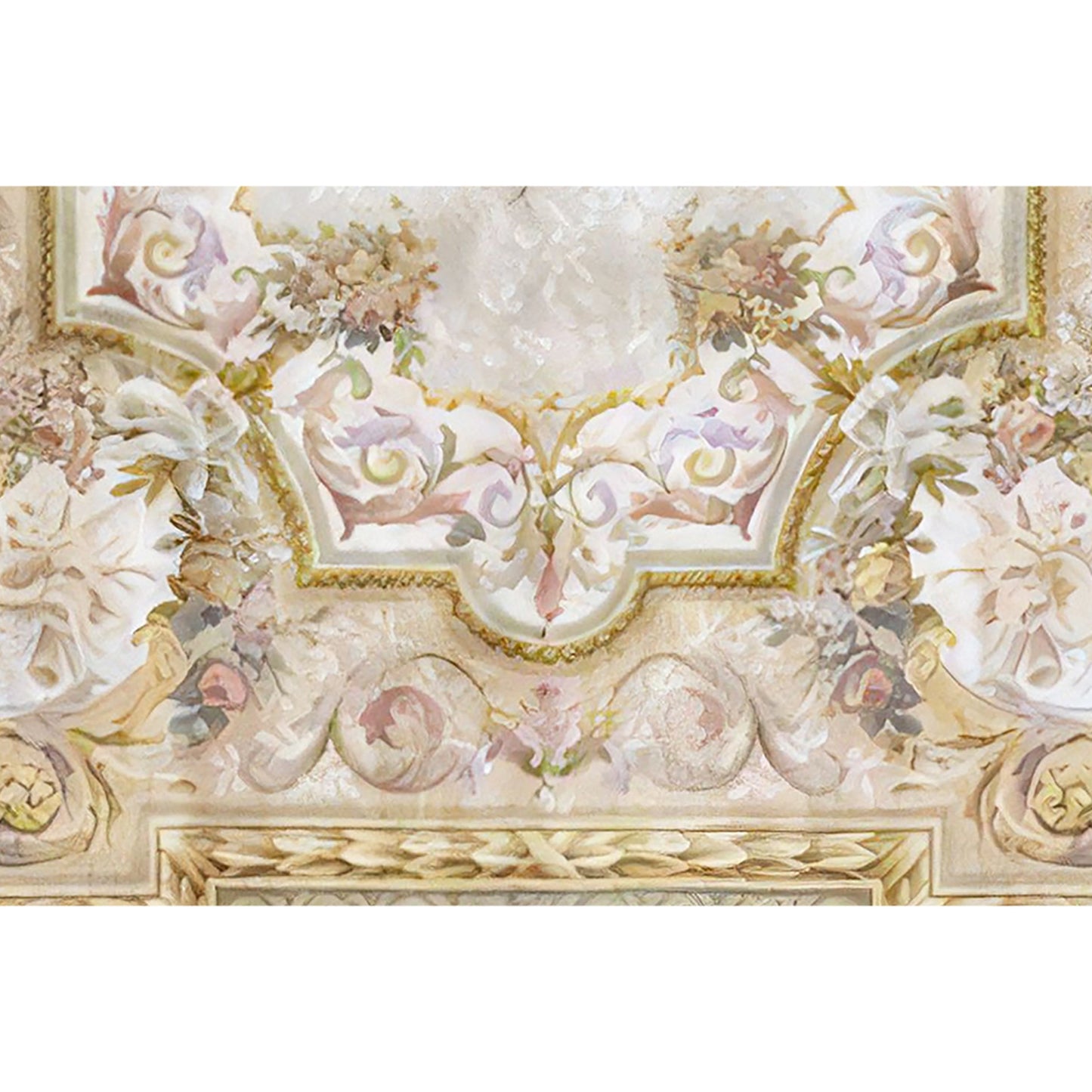RENAISSANCE SAVONNERIE S-03I IVORY / LIGHT GREEN 11'6" X 16'6"
