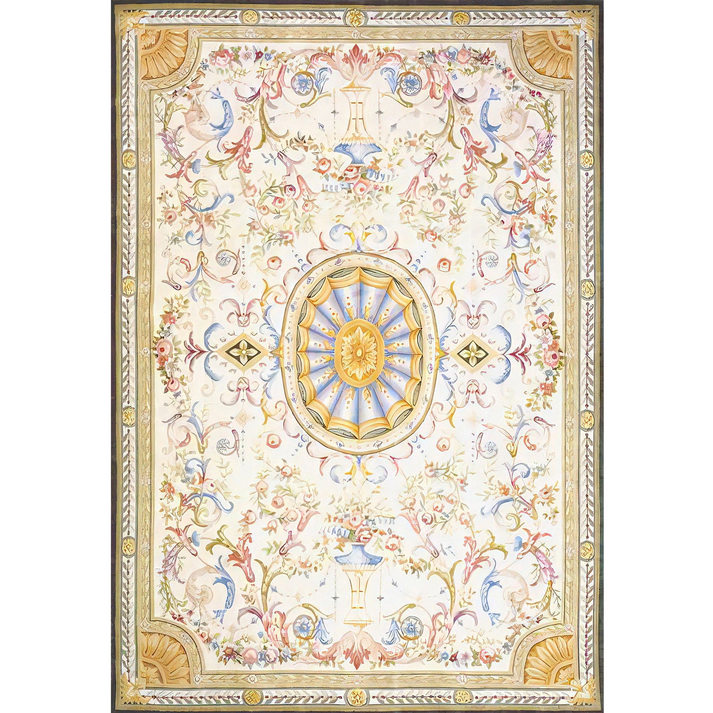 RENAISSANCE SAVONNERIE S-165 IVORY / GOLD 11' X 16'1"