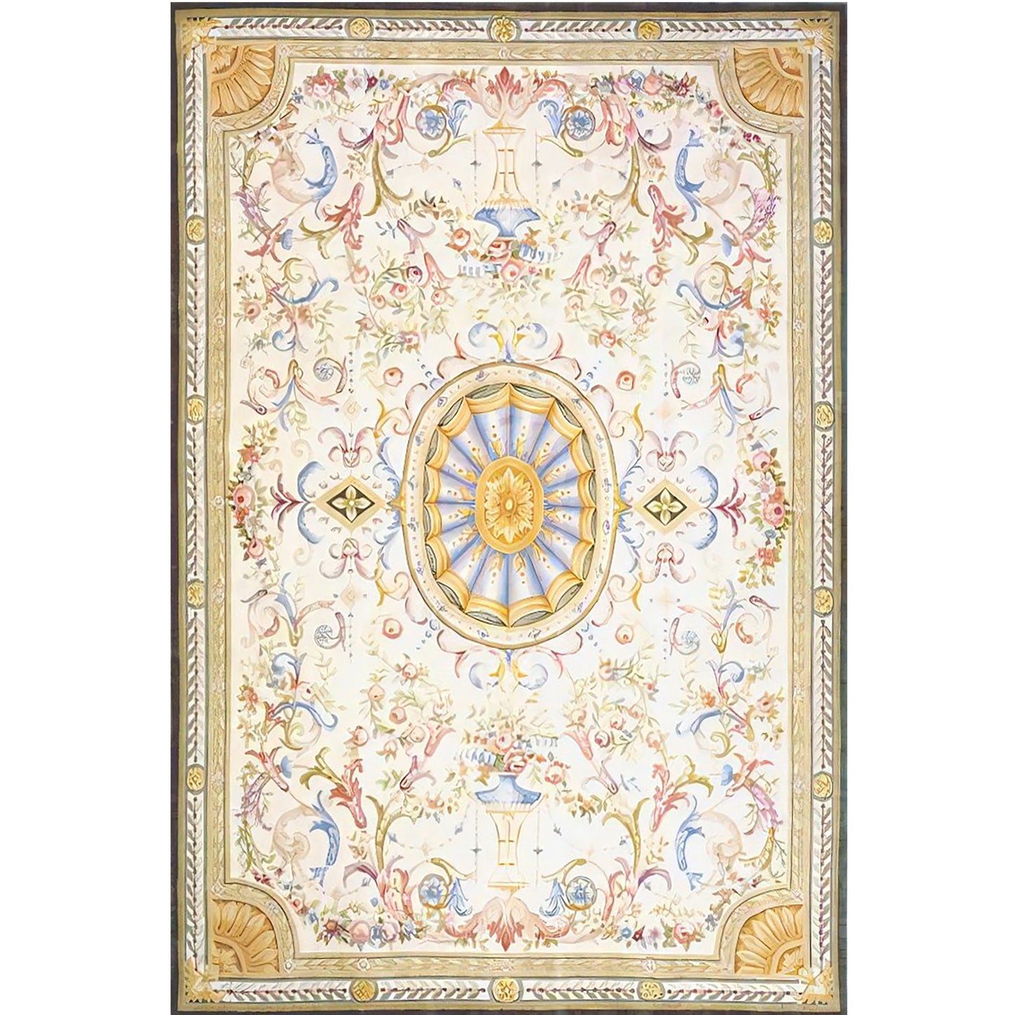 RENAISSANCE SAVONNERIE S-165 IVORY / IVORY 12'1" X 18'1"