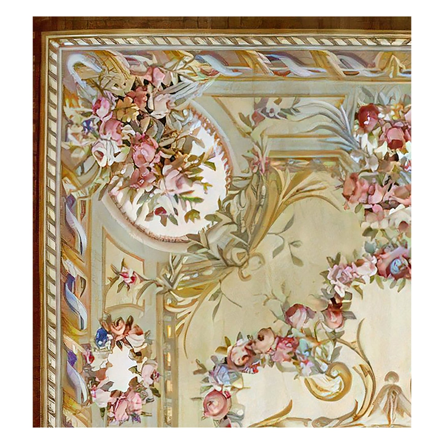 RENAISSANCE SAVONNERIE S-154 IVORY / GREEN 12'1" X 18'1"