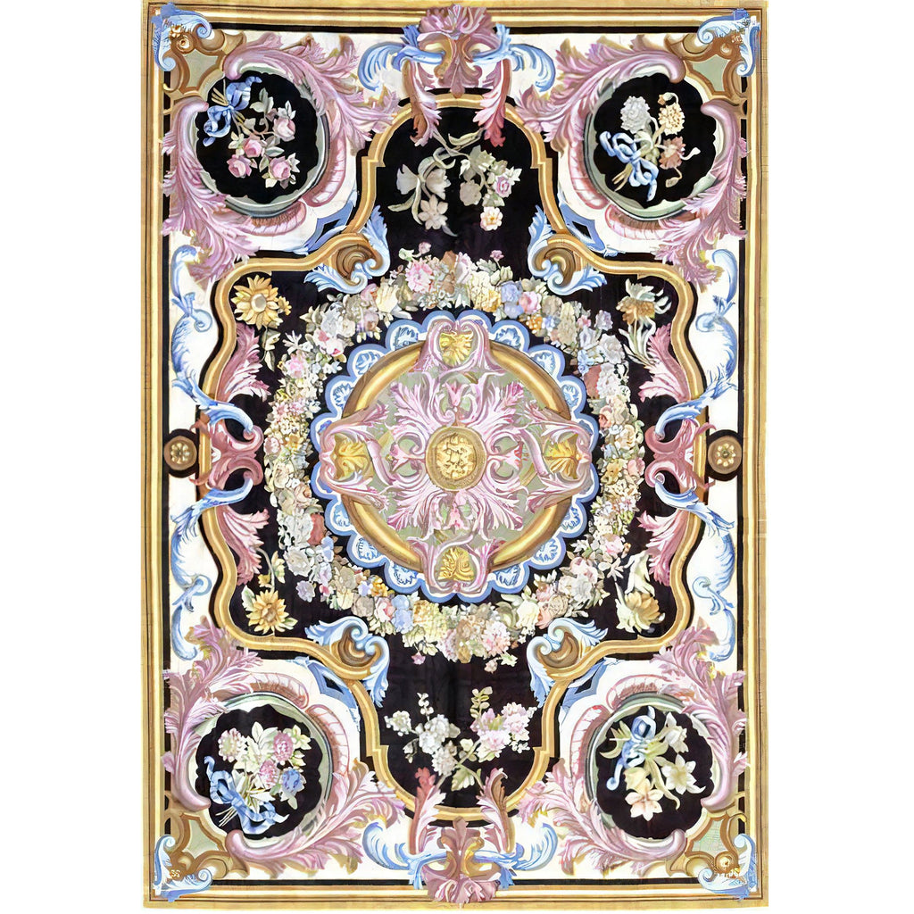 RENAISSANCE SAVONNERIE S147B BROWN / IVORY 12'1" X 17'4"