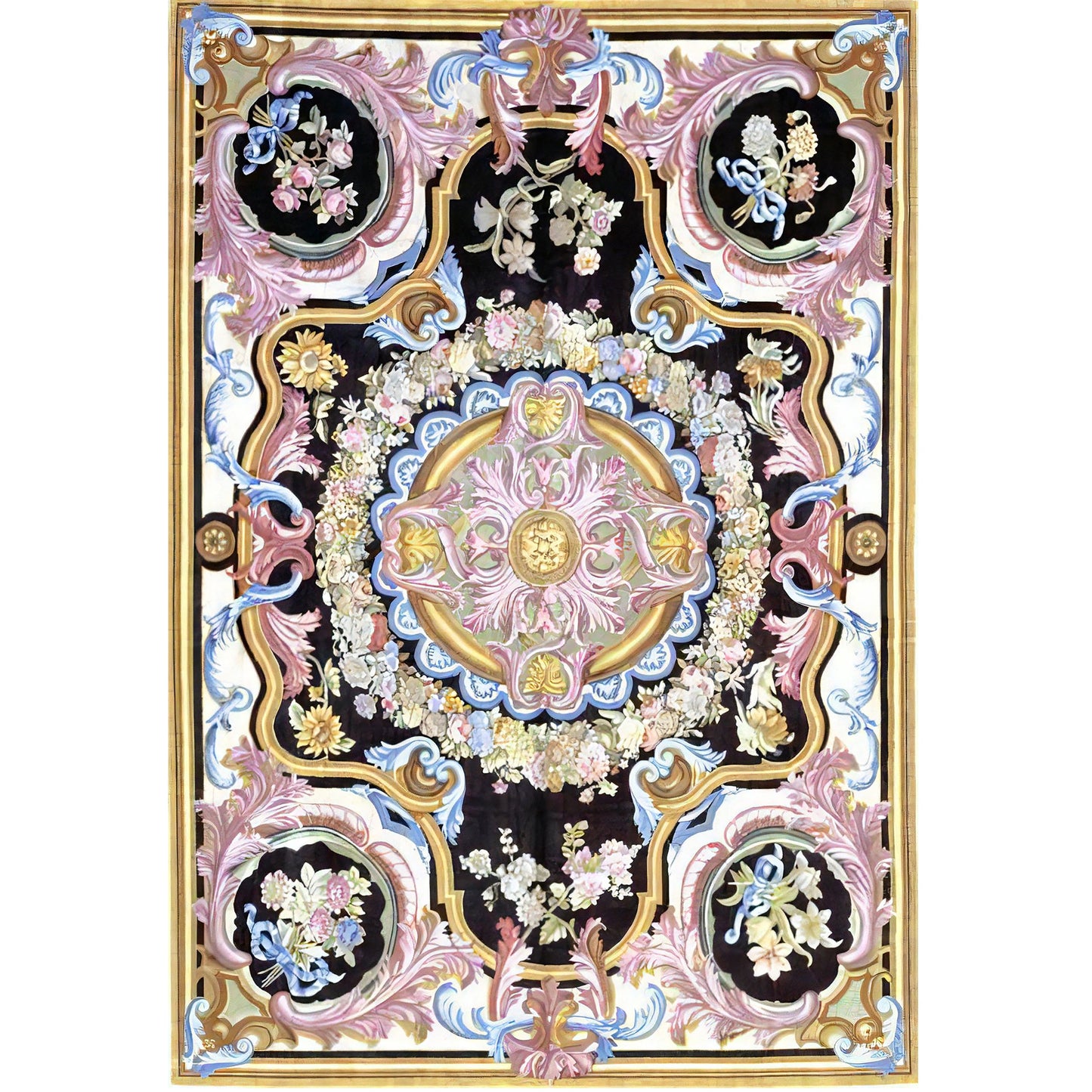 RENAISSANCE SAVONNERIE S147B BROWN / IVORY 12'1" X 17'4"
