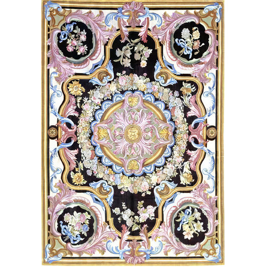 RENAISSANCE SAVONNERIE S147B BROWN / IVORY 12'1" X 17'4"