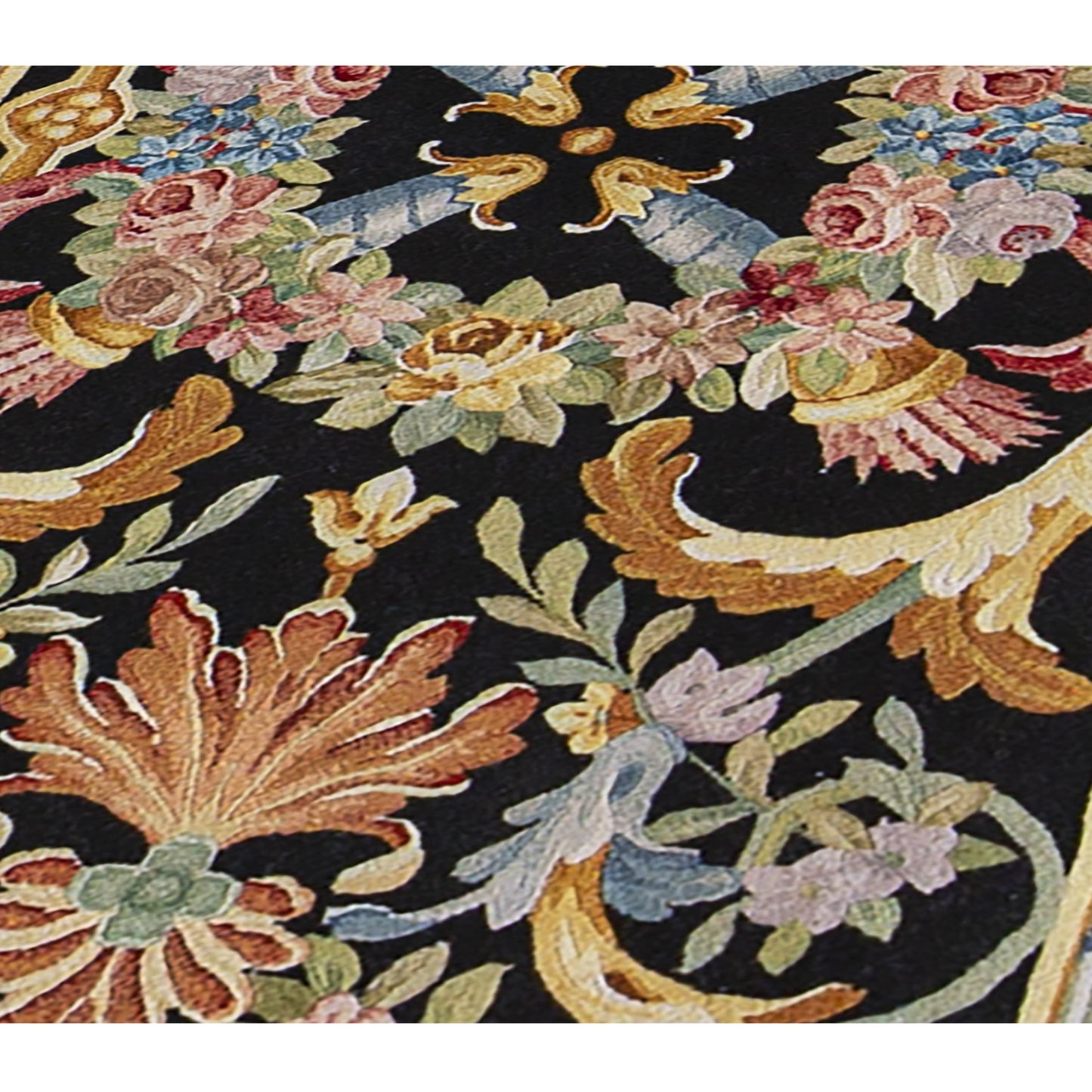 RENAISSANCE SAVONNERIE S271B BLACK, MULTI 2'8" X 5'1"