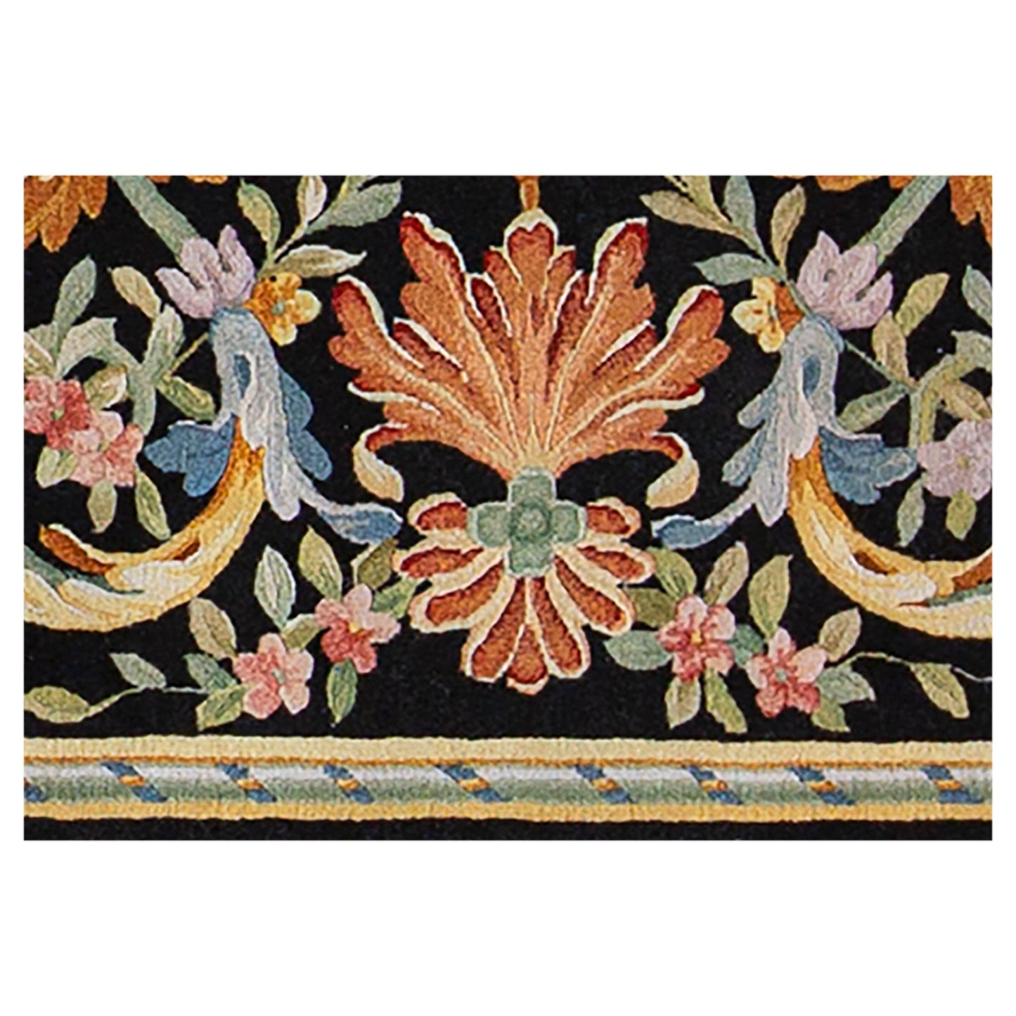 RENAISSANCE SAVONNERIE S271B BLACK, MULTI 2'8" X 5'1"