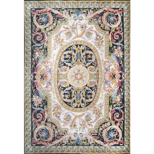 RENAISSANCE SAVONNERIE S-25N IVORY / NAVY 11' X 16'1"