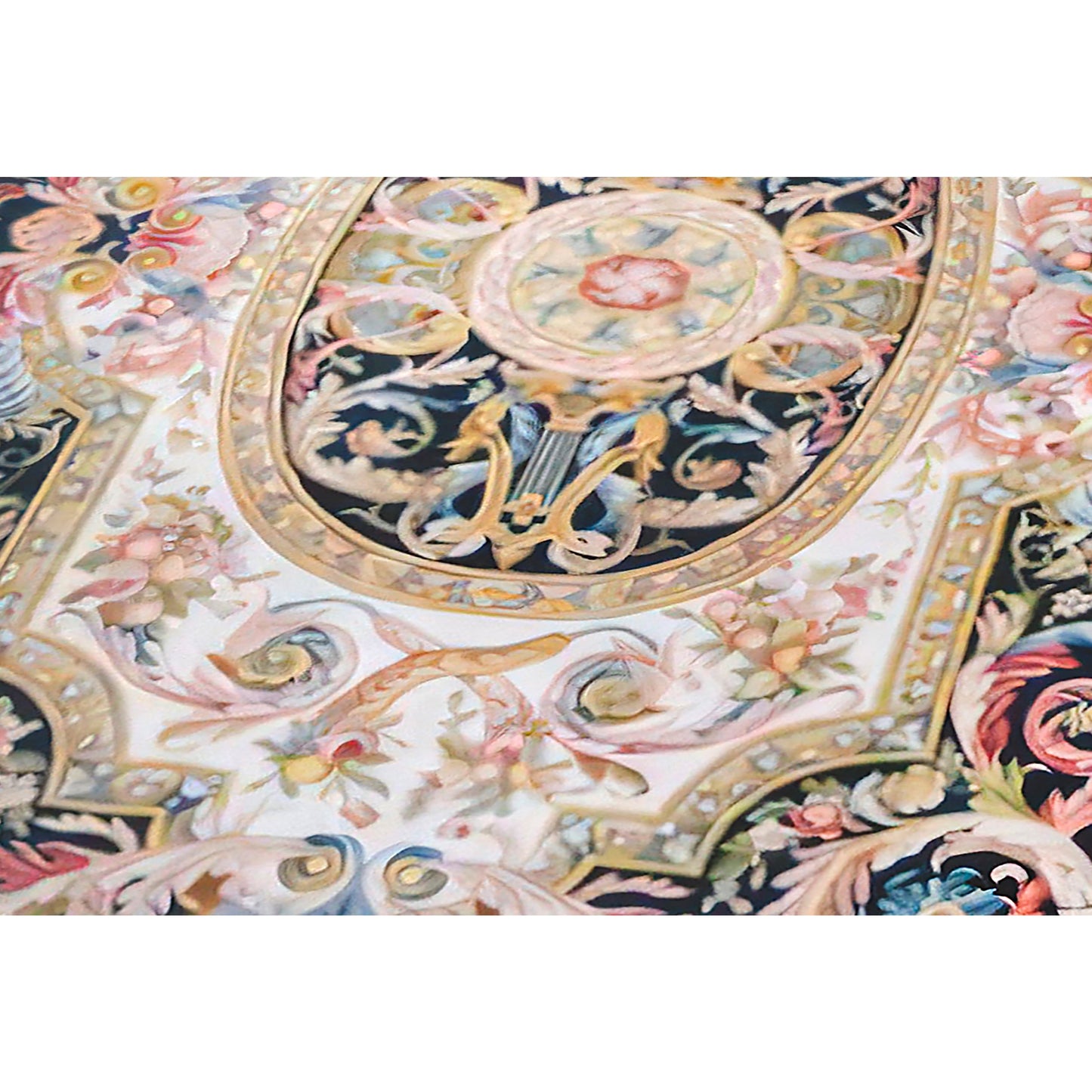 RENAISSANCE SAVONNERIE S-25N IVORY / NAVY 11' X 16'1"