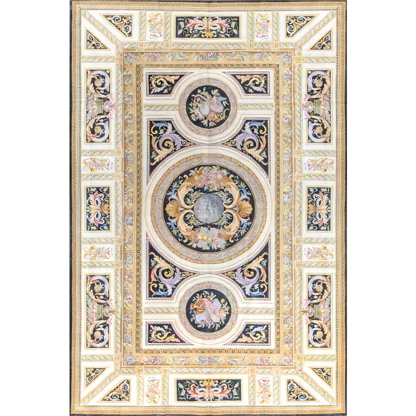 RENAISSANCE SAVONNERIE S196B IVORY / BLACK 11'8" X 18'5"